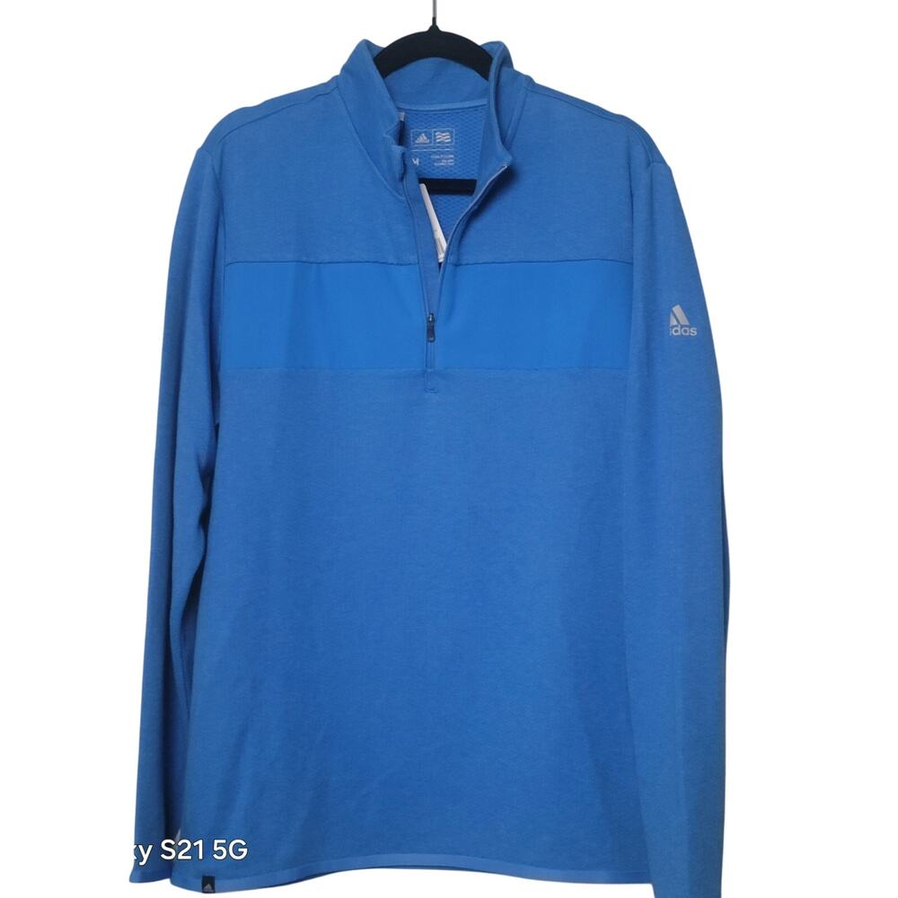 ADIDAS 1/4 Zip Long Sleeve Soft Jacket Blast-Blue Men's M ADI CLBPRFQZLYR - Picture 11 of 11